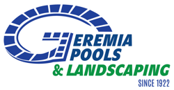 geremia pools and landscaping blue green logo